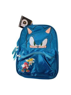 Sonic the Hedgehog Backpack, Blue Glitter, Kids